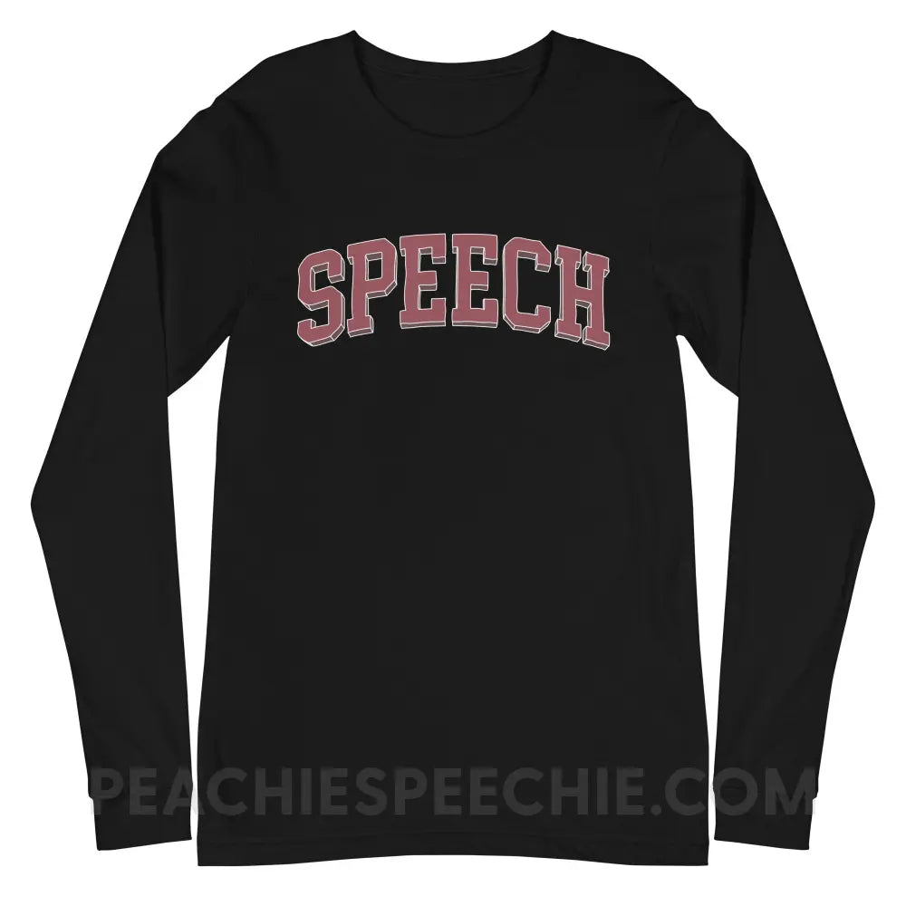 College Style Speech Premium Long Sleeve - Black / XS Long - sleeve peachiespeechie.com