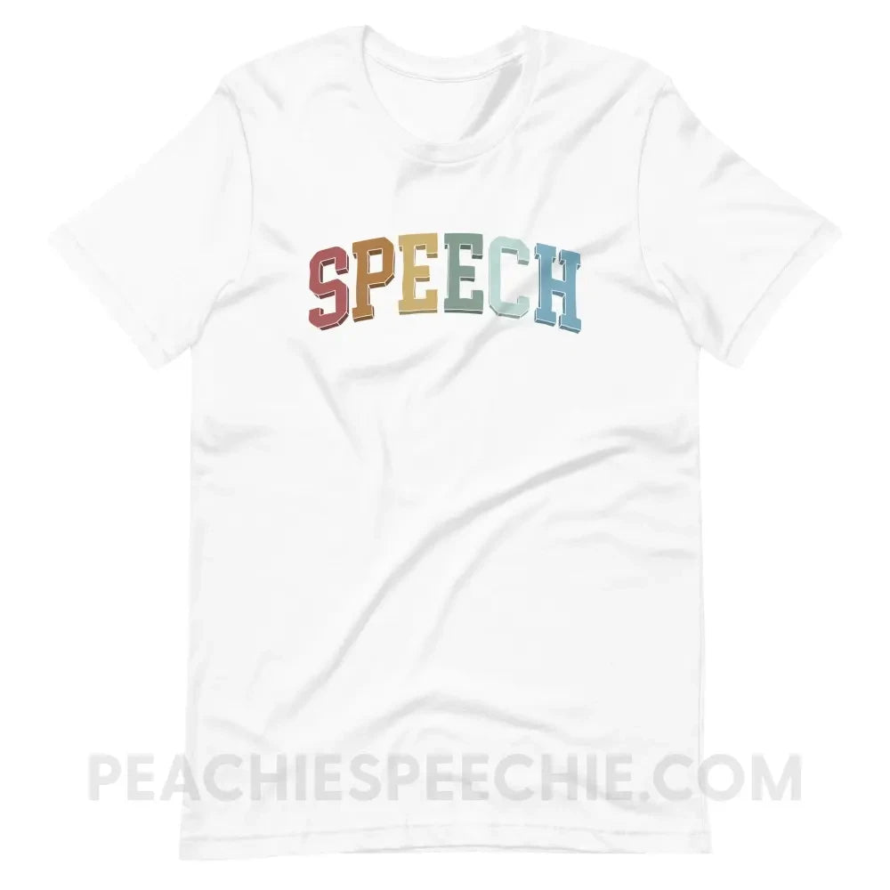 College Style Speech Premium Soft Tee - White / S - T-Shirt peachiespeechie.com