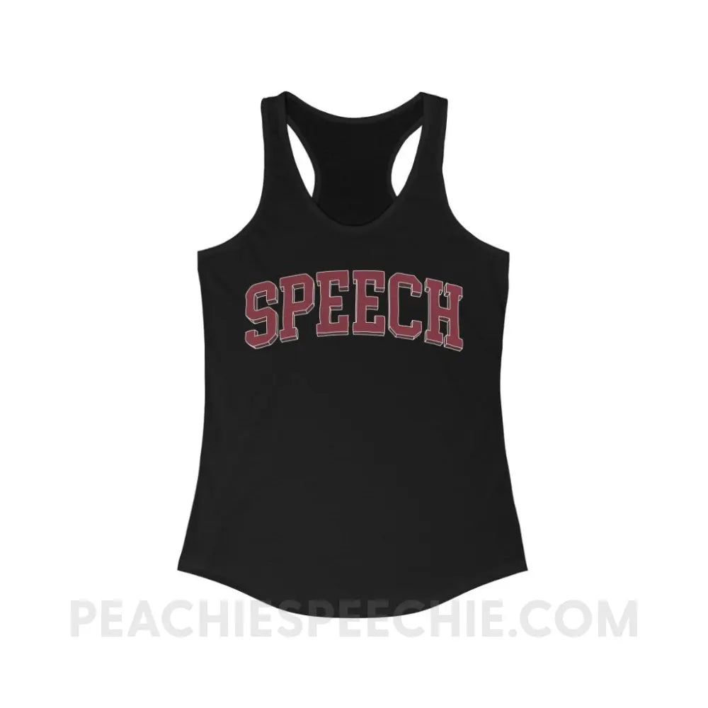College Style Speech Superfly Racerback - Solid Black / XS - Tank Top peachiespeechie.com
