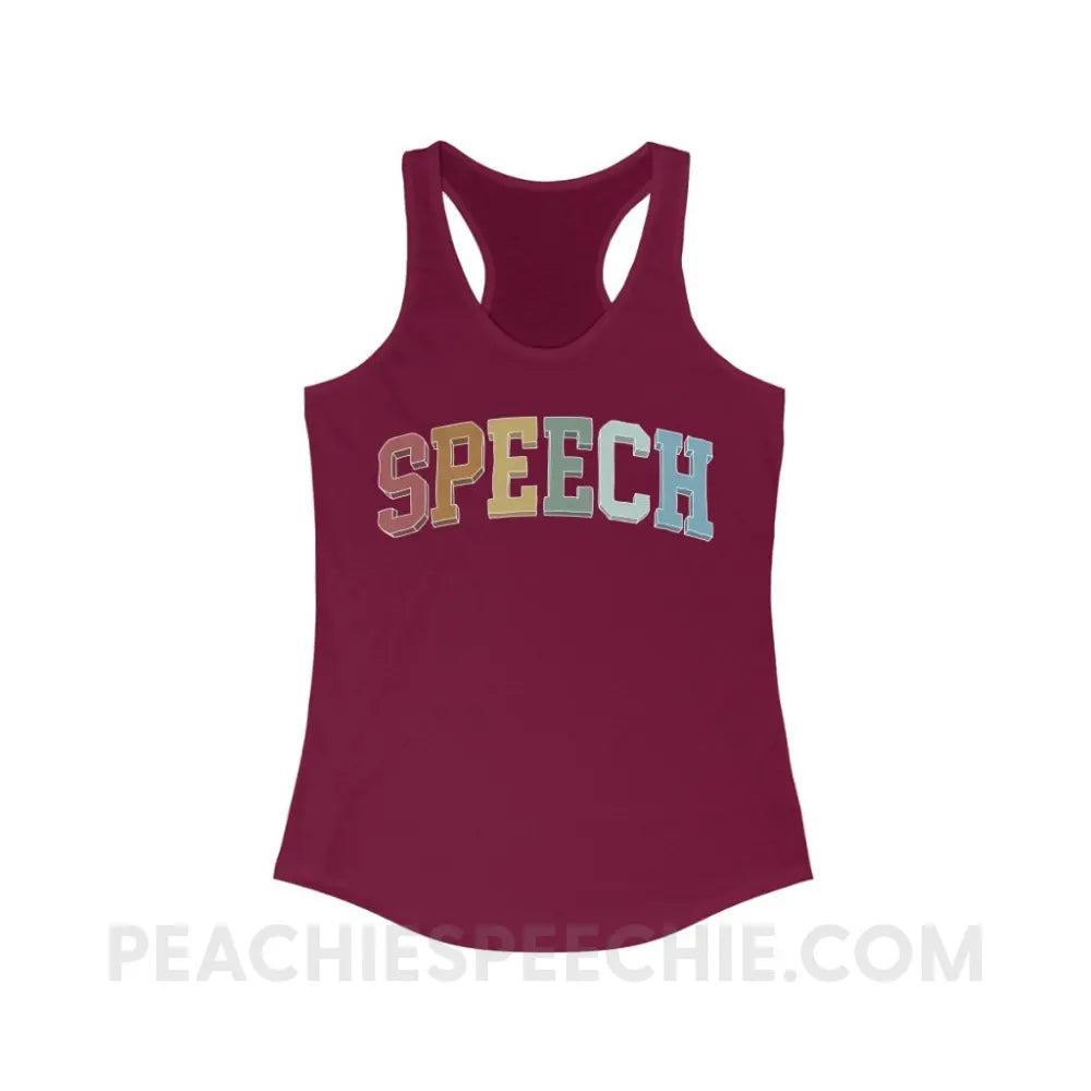 College Style Speech Superfly Racerback - Solid Cardinal Red / XS - Tank Top peachiespeechie.com