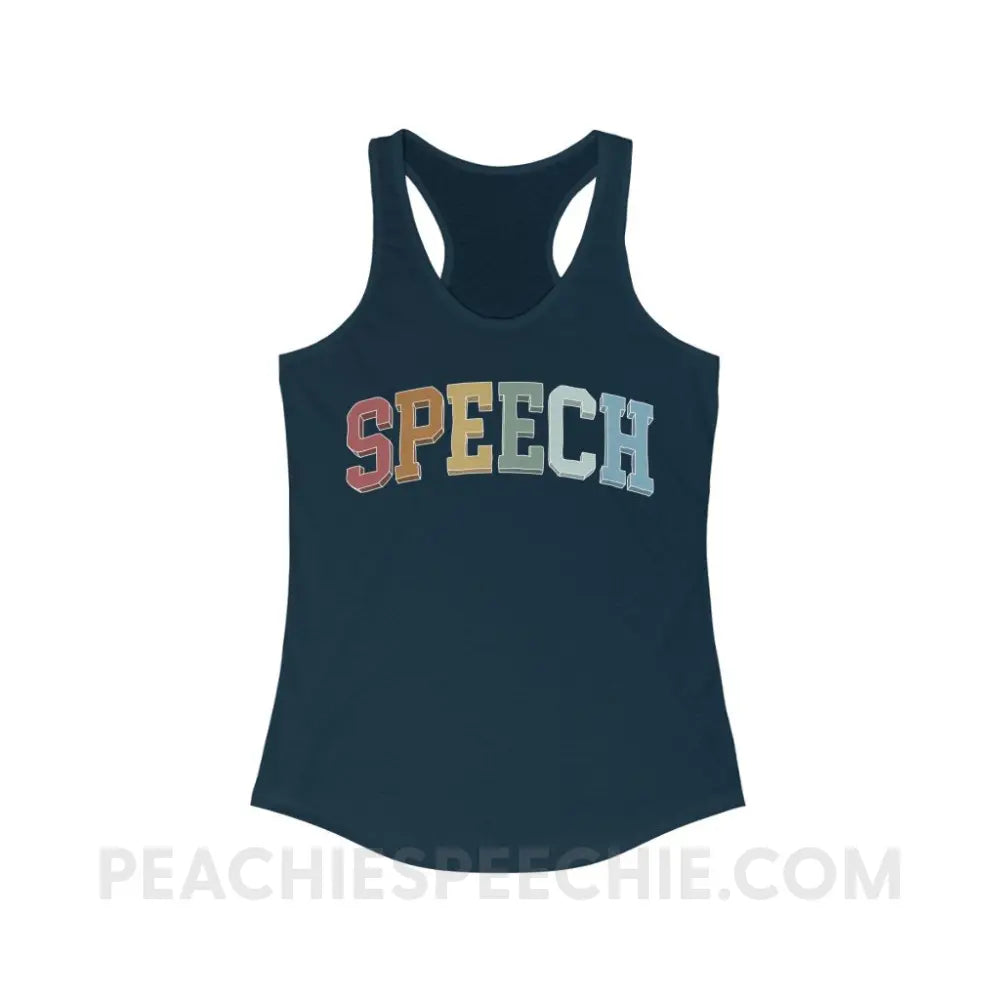 College Style Speech Superfly Racerback - Solid Midnight Navy / XS - Tank Top peachiespeechie.com