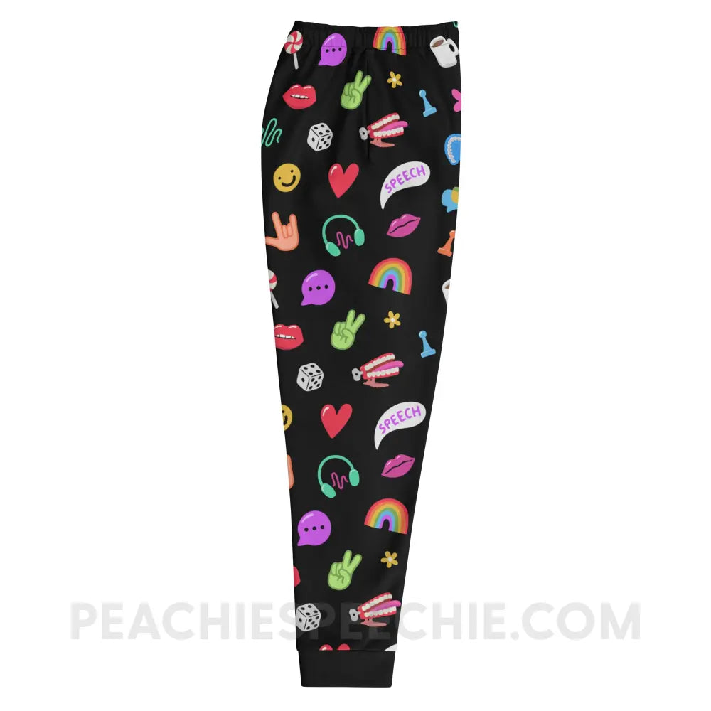 Color Pop Speech Pattern Comfy Joggers - peachiespeechie.com