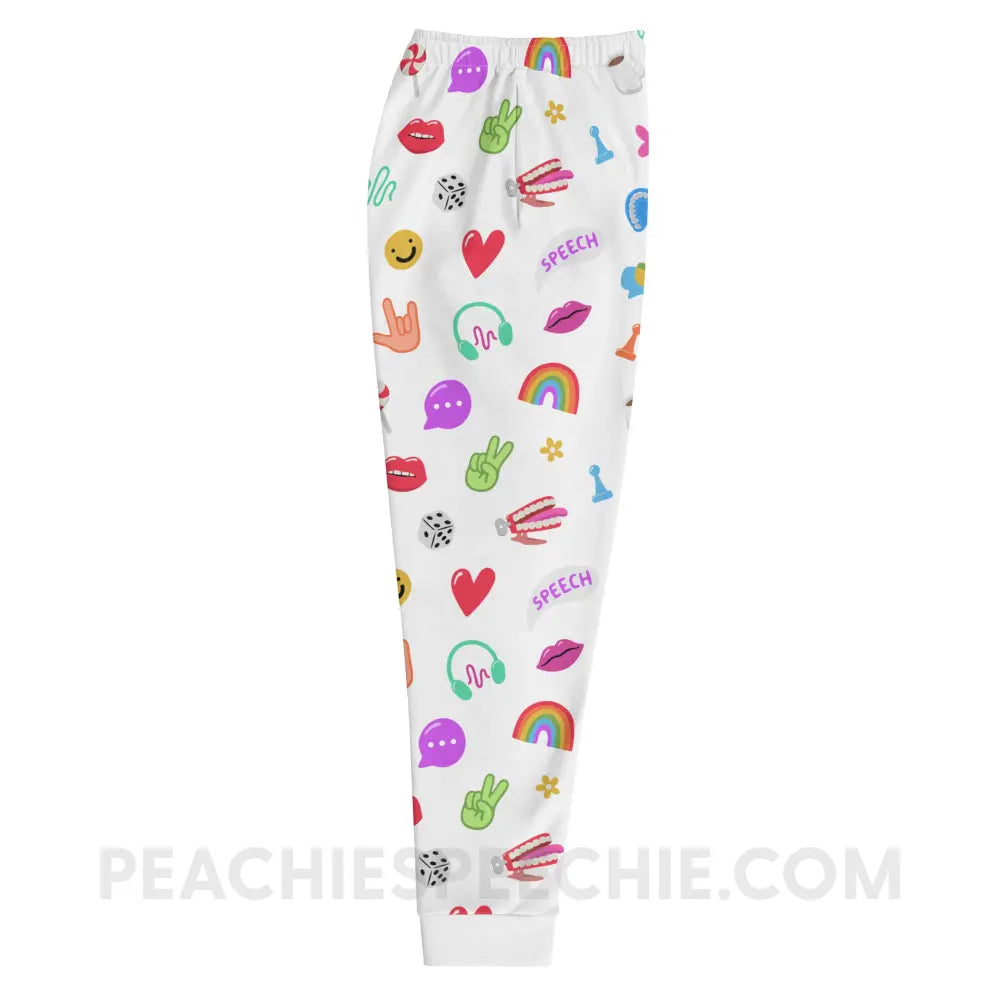 Color Pop Speech Pattern Comfy Joggers - peachiespeechie.com