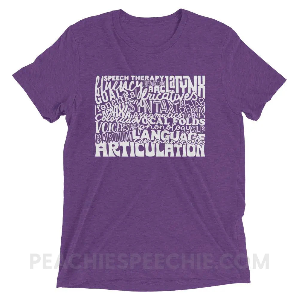 Colorado SLP Tri-Blend Tee - Purple Triblend / XS - T-Shirts & Tops peachiespeechie.com