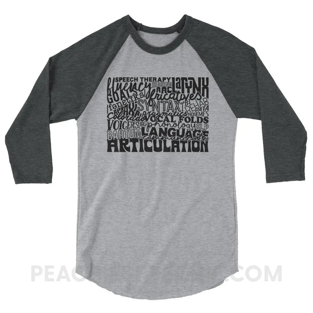Colorado SLP Baseball Tee - Heather Grey/Heather Charcoal / XS - T-Shirts & Tops peachiespeechie.com