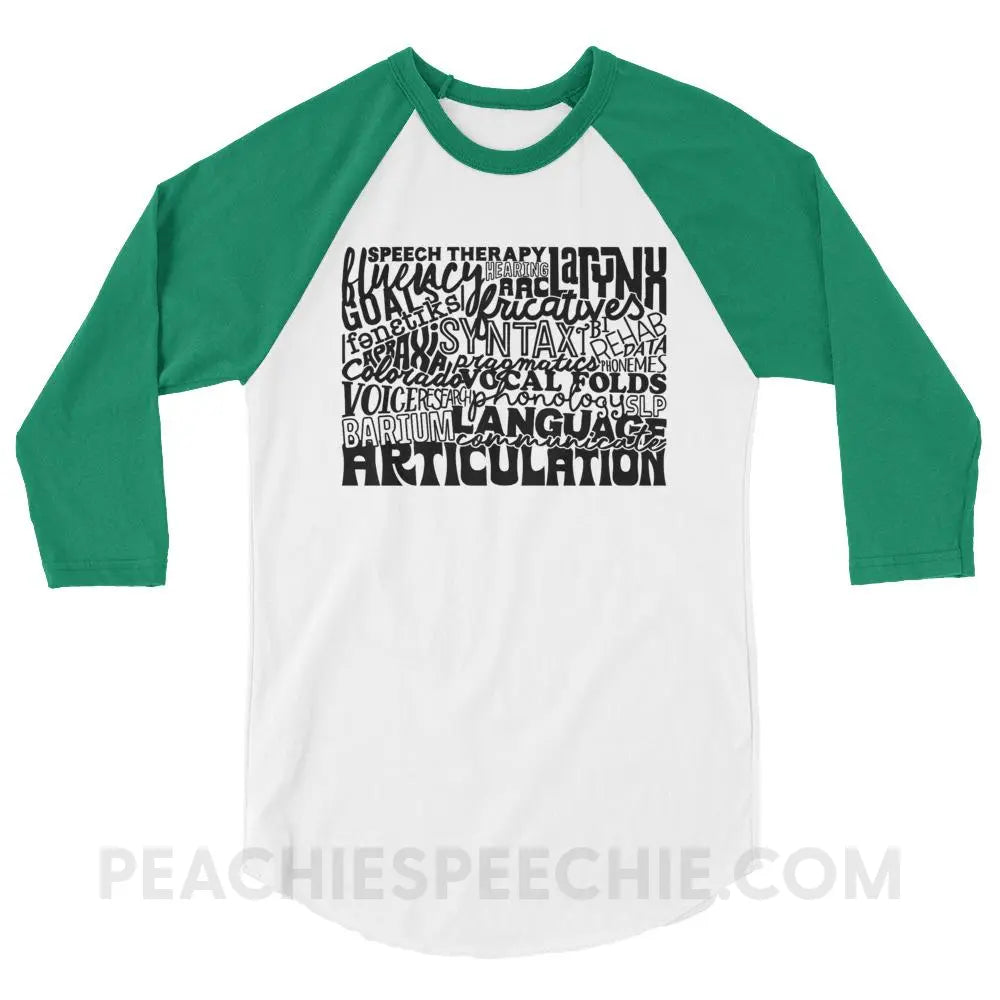 Colorado SLP Baseball Tee - White/Kelly / XS - T-Shirts & Tops peachiespeechie.com