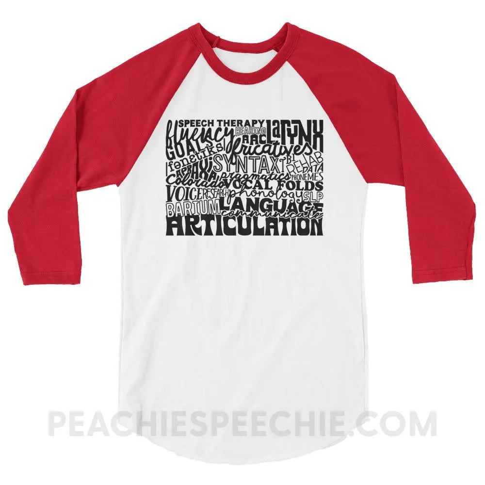 Colorado SLP Baseball Tee - White/Red / XS - T-Shirts & Tops peachiespeechie.com