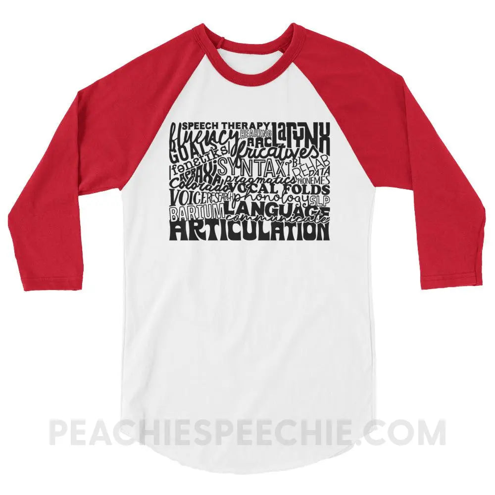 Colorado SLP Baseball Tee - White/Red / XS T-Shirts & Tops peachiespeechie.com
