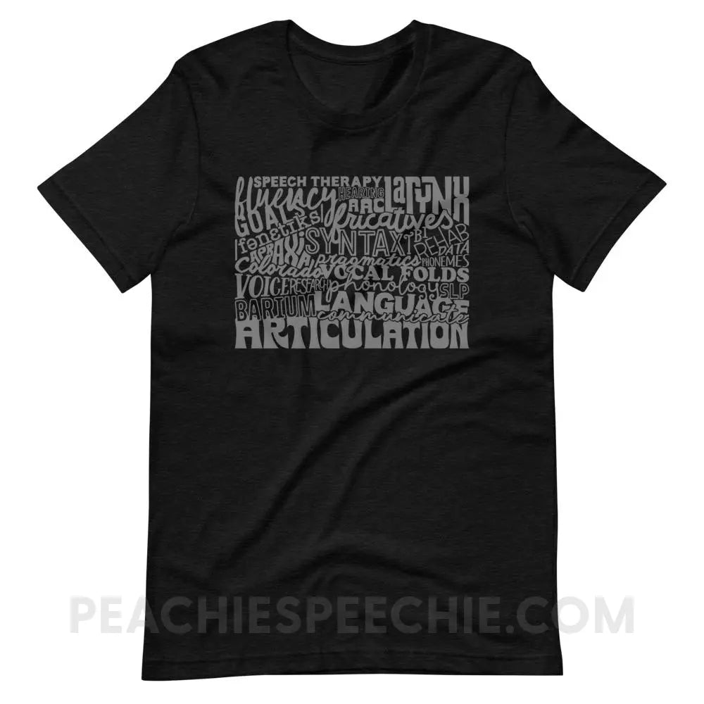 Colorado SLP Premium Soft Tee - Black Heather / XS - T-Shirts & Tops peachiespeechie.com