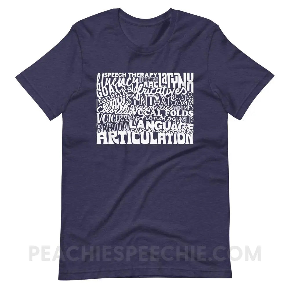 Colorado SLP Premium Soft Tee - Heather Midnight Navy / XS - T-Shirts & Tops peachiespeechie.com