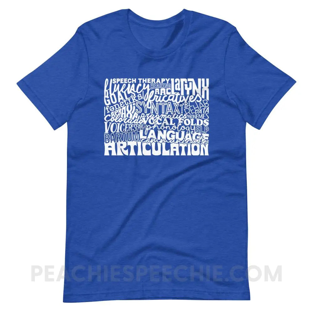 Colorado SLP Premium Soft Tee - Heather True Royal / S - T-Shirts & Tops peachiespeechie.com