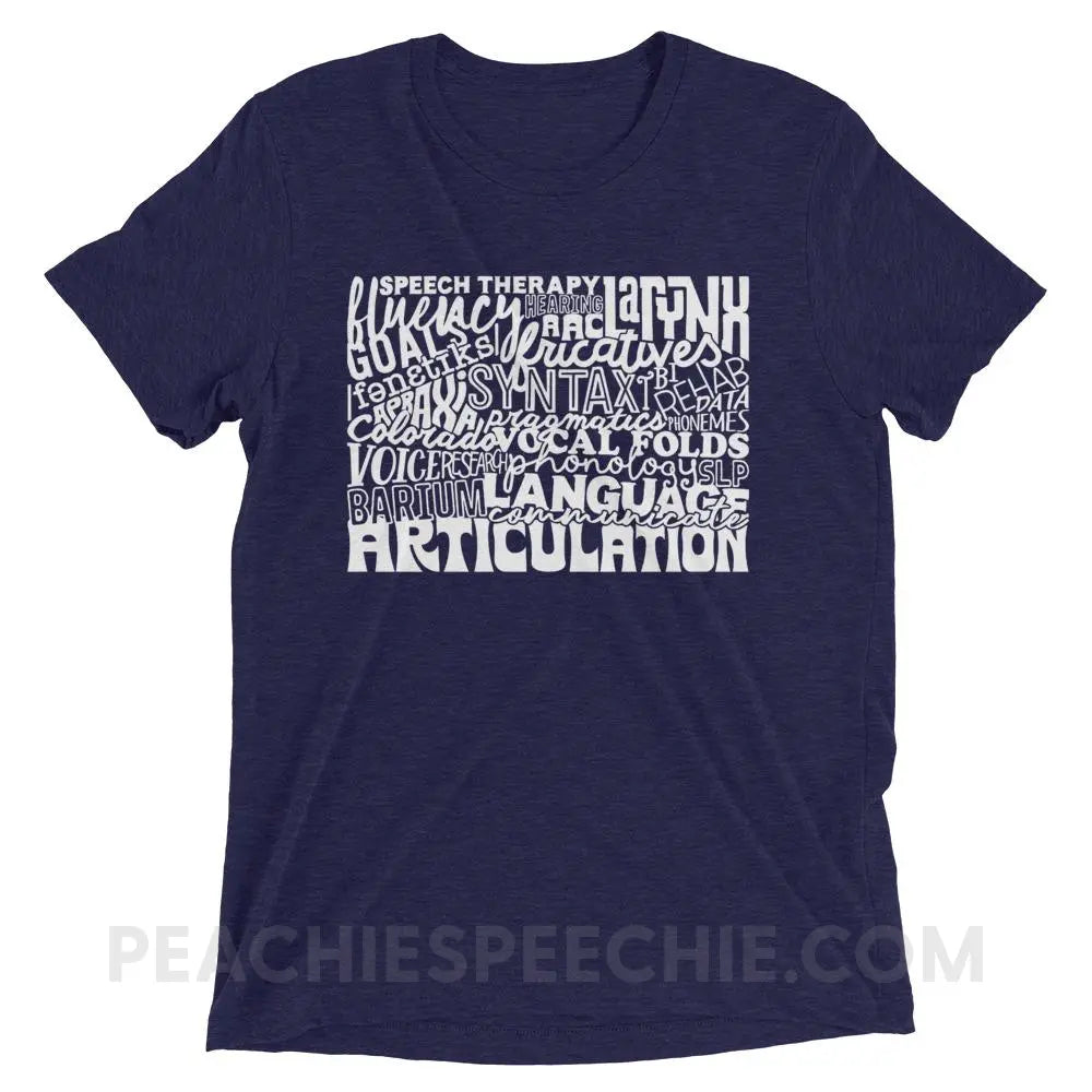 Colorado SLP Tri-Blend Tee - Navy Triblend / XS - T-Shirts & Tops peachiespeechie.com