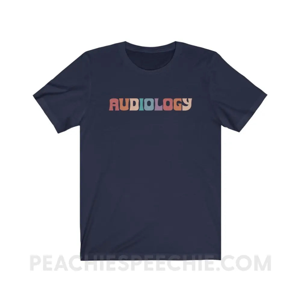 Colorful Audiology Premium Soft Tee - Navy / S - T-Shirt peachiespeechie.com