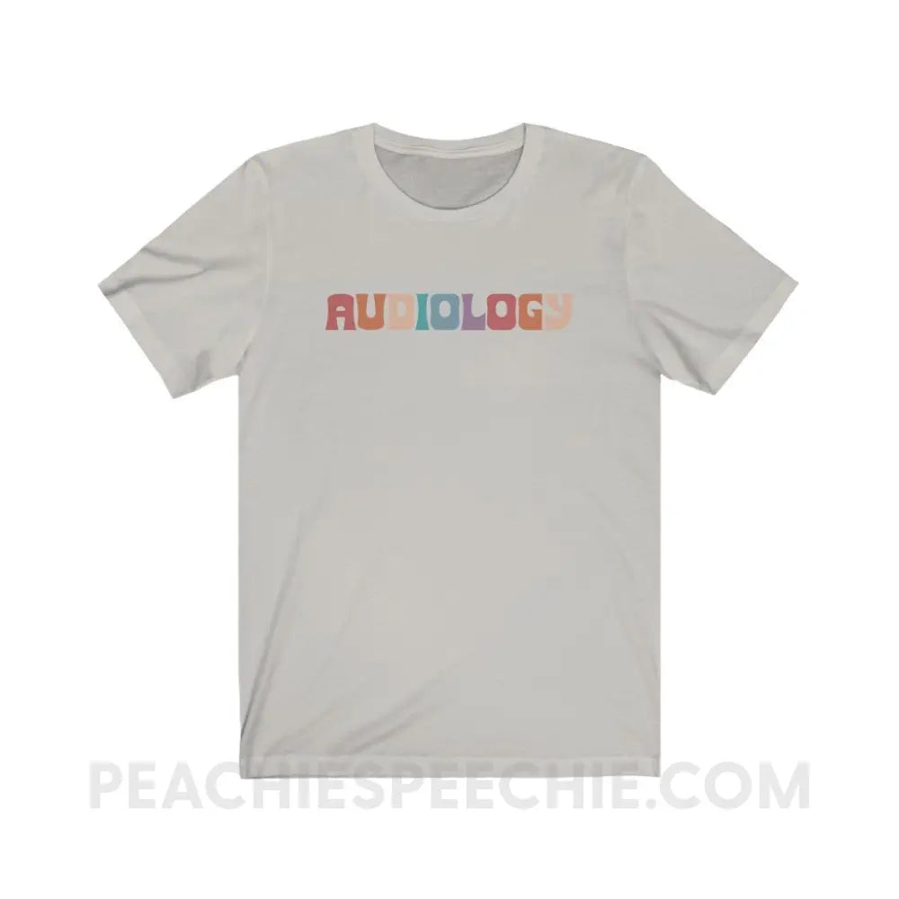 Colorful Audiology Premium Soft Tee - Silver / S - T-Shirt peachiespeechie.com