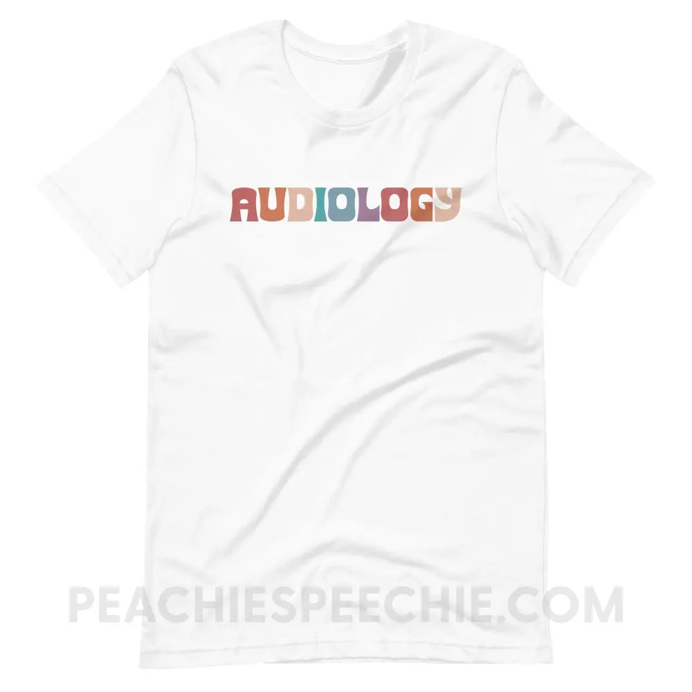 Colorful Audiology Premium Soft Tee - White / S - T-Shirt peachiespeechie.com