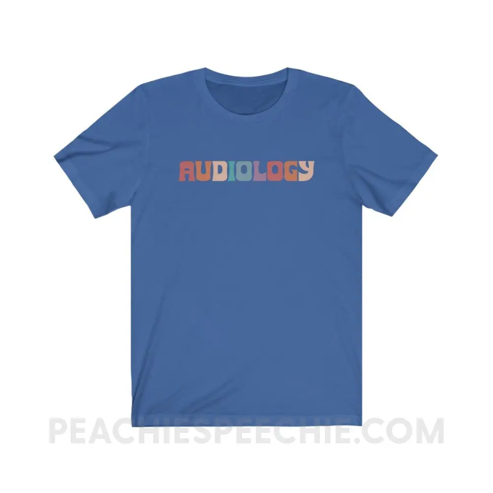 Colorful Audiology Premium Soft Tee - True Royal / S - T-Shirt peachiespeechie.com