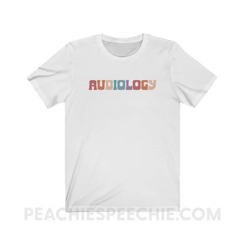 Colorful Audiology Premium Soft Tee - White / S - T-Shirt peachiespeechie.com