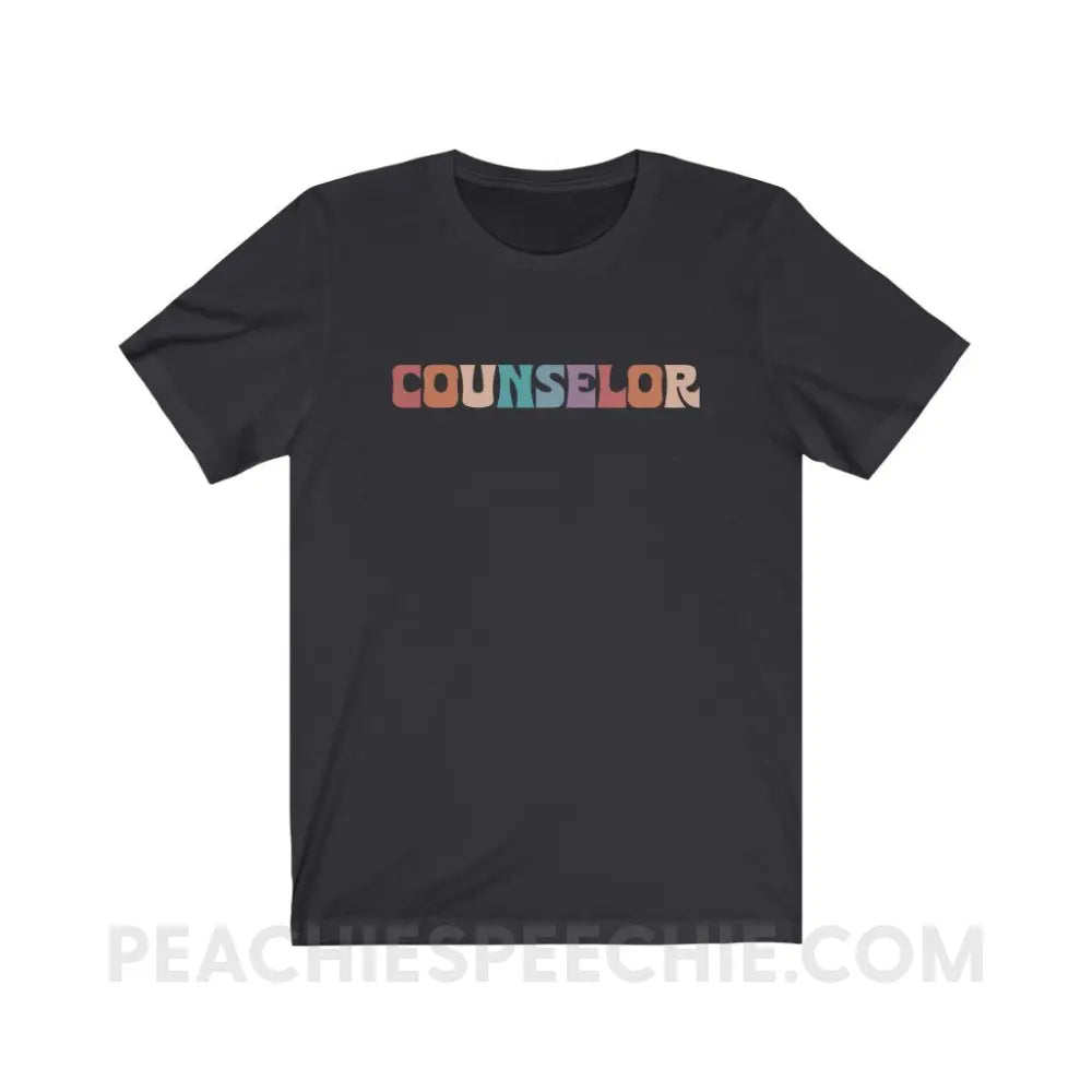 Colorful Counselor Premium Soft Tee - Dark Grey / S - T-Shirt peachiespeechie.com