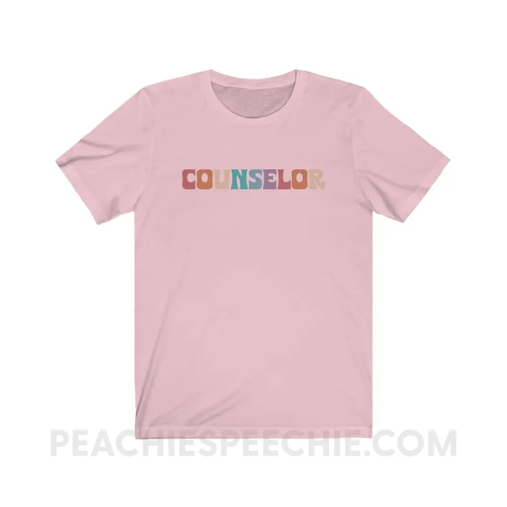 Colorful Counselor Premium Soft Tee - Pink / M - T-Shirt peachiespeechie.com