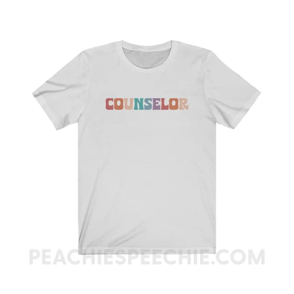 Colorful Counselor Premium Soft Tee - Ash / S - T-Shirt peachiespeechie.com