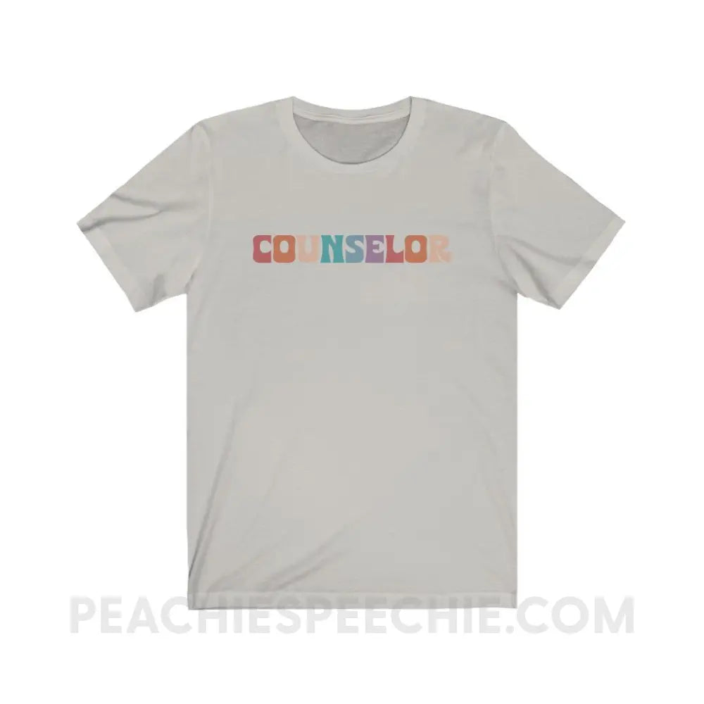 Colorful Counselor Premium Soft Tee - Silver / S - T-Shirt peachiespeechie.com