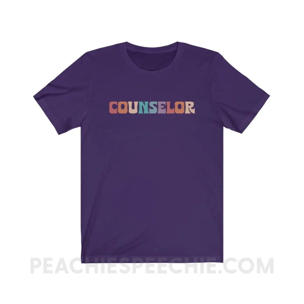 Colorful Counselor Premium Soft Tee - Team Purple / S - T-Shirt peachiespeechie.com