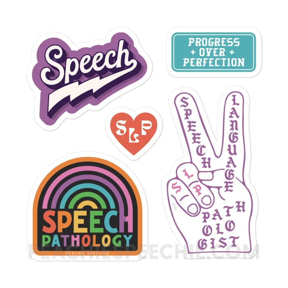 Colorful & Fun Speech Stickers - peachiespeechie.com