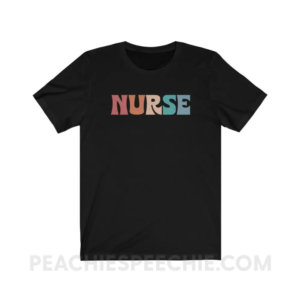 Colorful Nurse Premium Soft Tee - Black / S - T-Shirt peachiespeechie.com