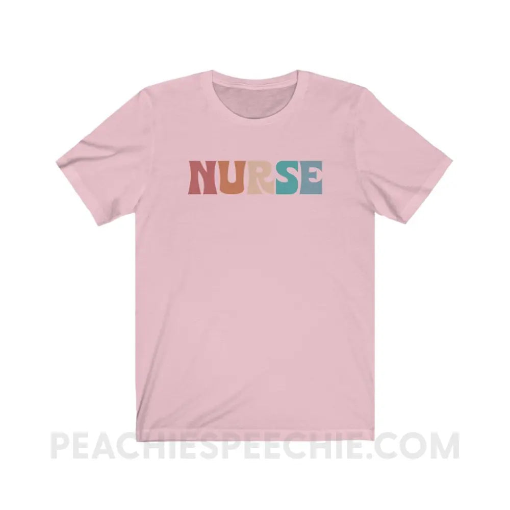 Colorful Nurse Premium Soft Tee - Pink / M - T-Shirt peachiespeechie.com