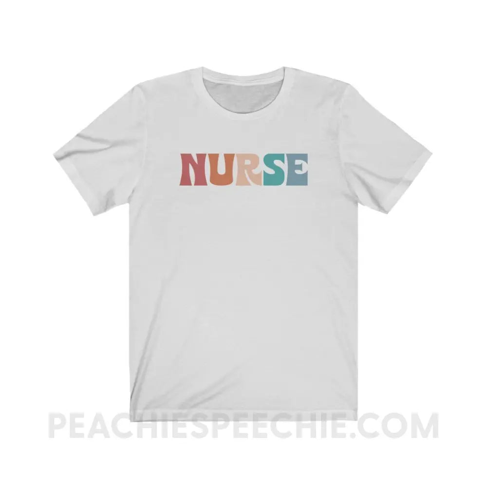 Colorful Nurse Premium Soft Tee - Ash / S - T-Shirt peachiespeechie.com