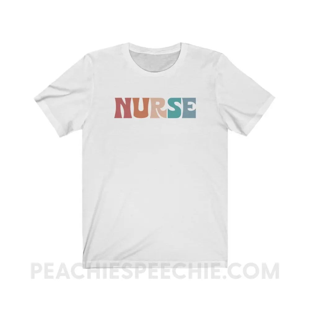 Colorful Nurse Premium Soft Tee - White / S - T-Shirt peachiespeechie.com