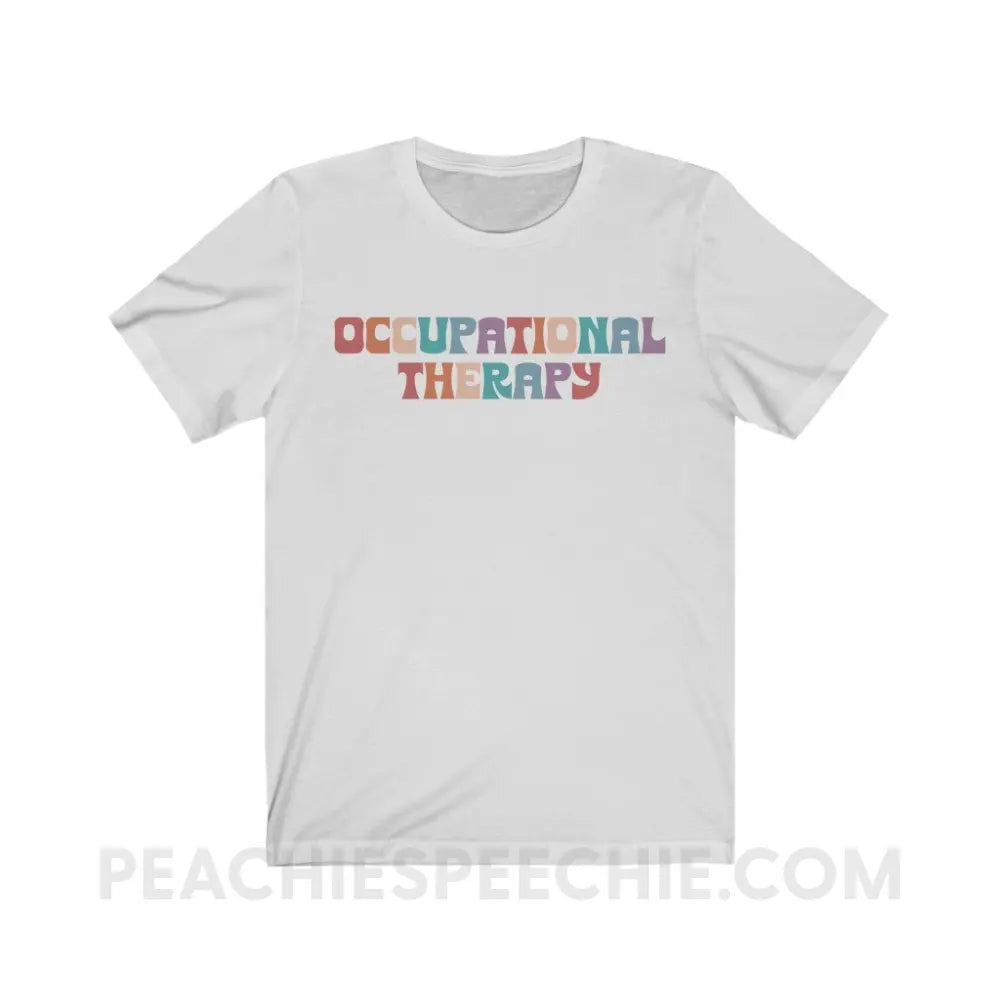 Colorful Occupational Therapy Premium Soft Tee - Ash / S T - Shirt peachiespeechie.com