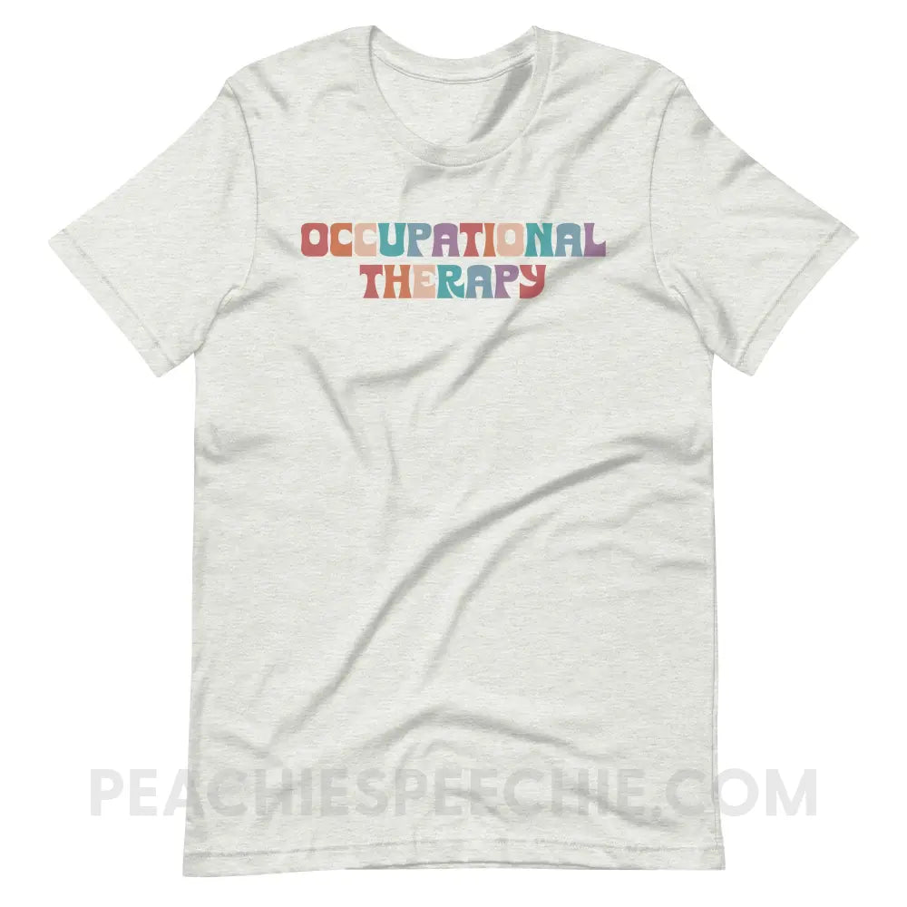 Colorful Occupational Therapy Premium Soft Tee - Ash / S - T-Shirt peachiespeechie.com