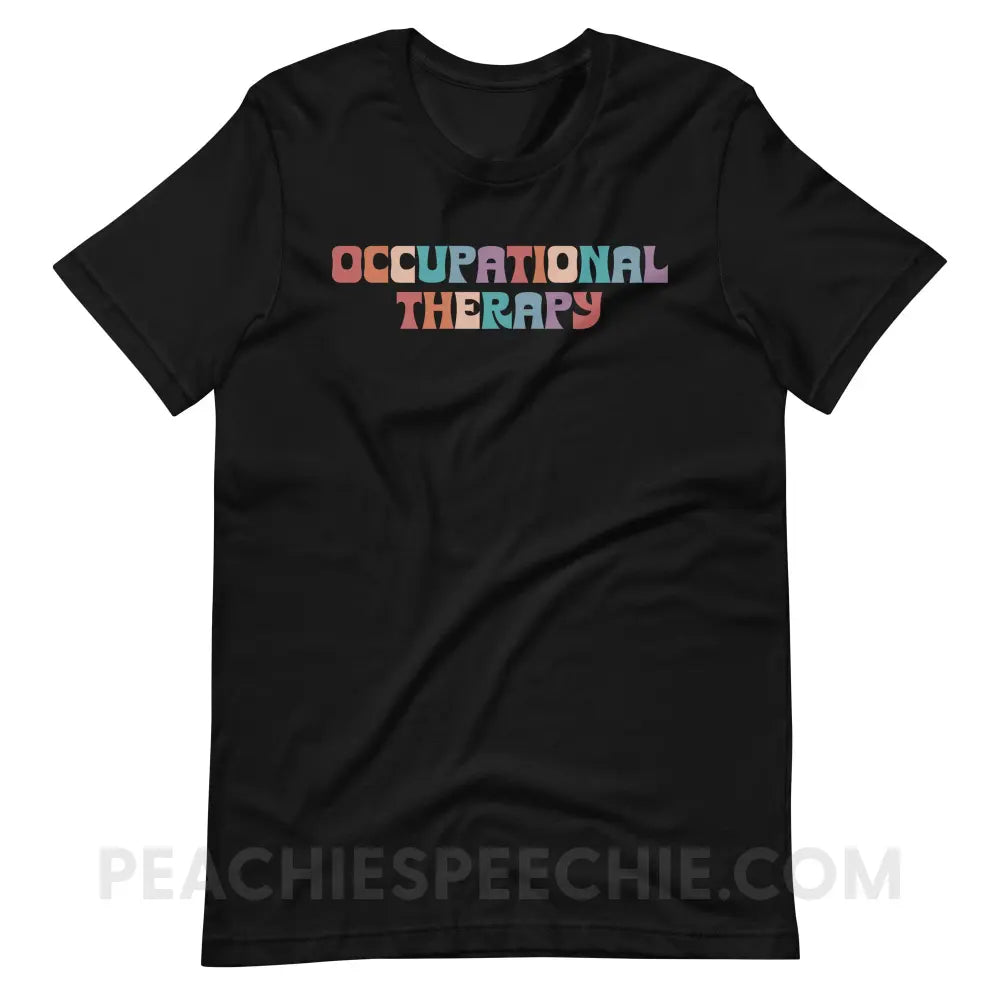 Colorful Occupational Therapy Premium Soft Tee - Black / S - T-Shirt peachiespeechie.com