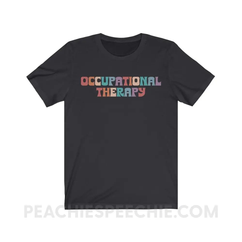 Colorful Occupational Therapy Premium Soft Tee - Dark Grey / S T - Shirt peachiespeechie.com