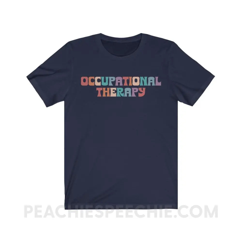 Colorful Occupational Therapy Premium Soft Tee - Navy / S T - Shirt peachiespeechie.com