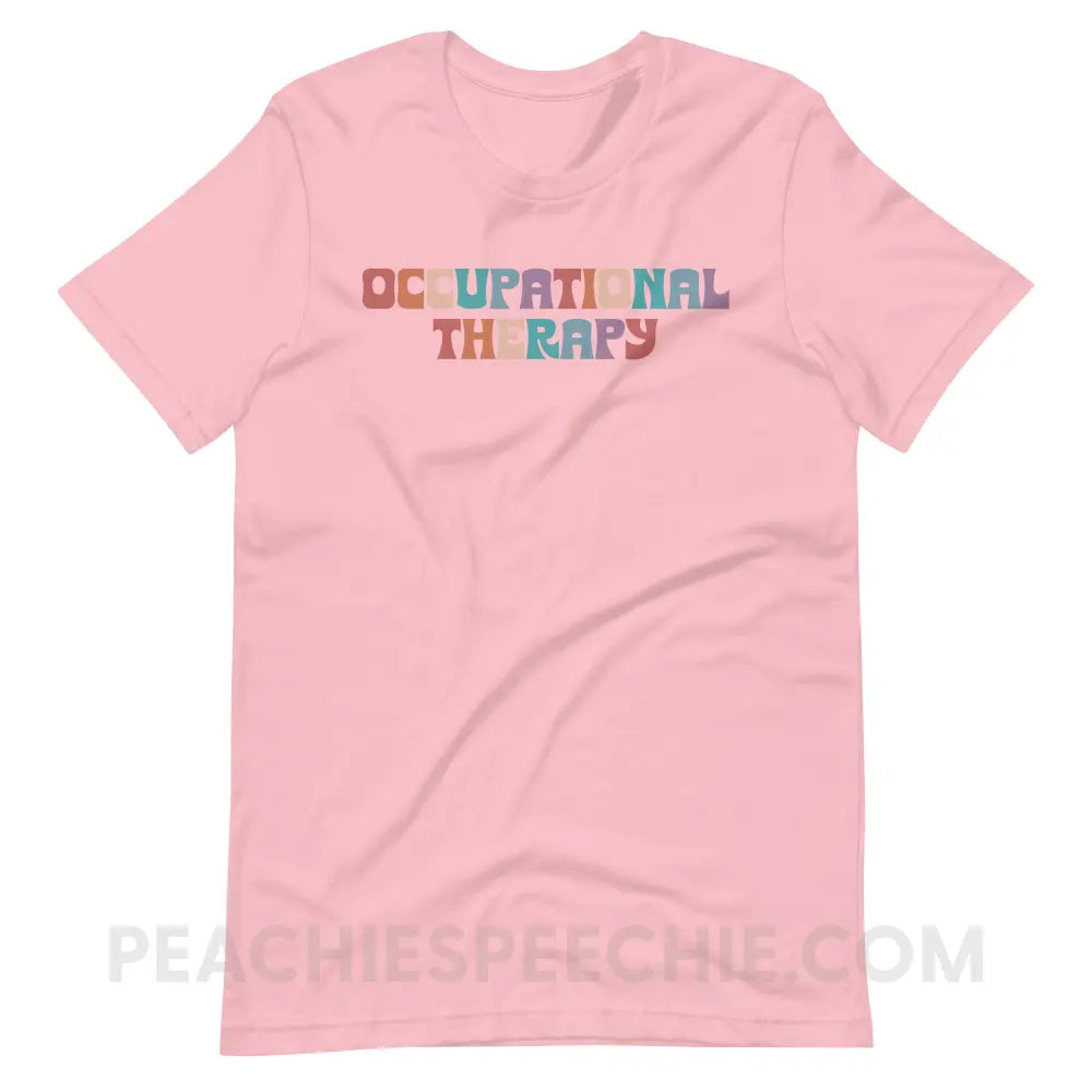 Colorful Occupational Therapy Premium Soft Tee - Pink / M - T-Shirt peachiespeechie.com