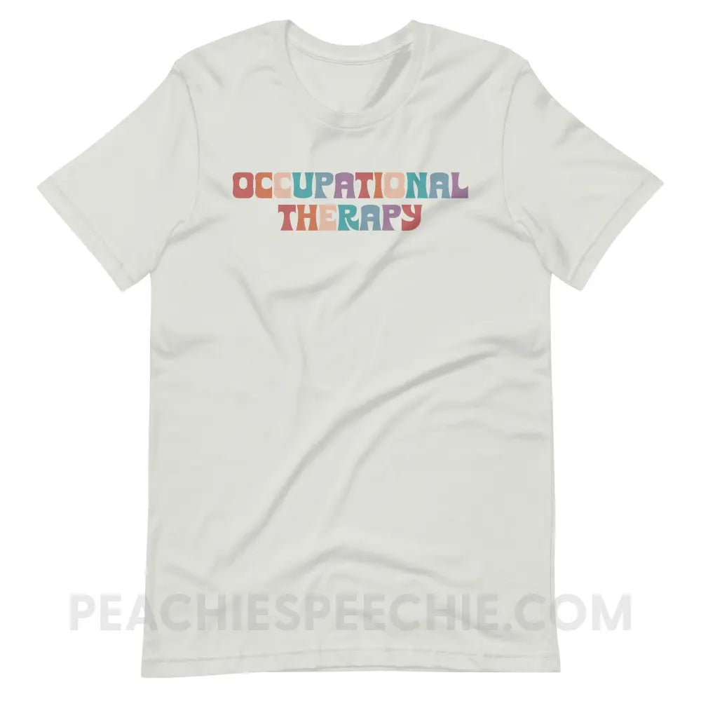 Colorful Occupational Therapy Premium Soft Tee - Silver / S - T-Shirt peachiespeechie.com