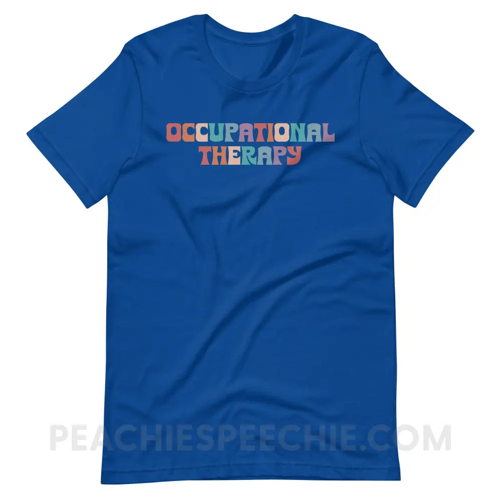 Colorful Occupational Therapy Premium Soft Tee - True Royal / S - T-Shirt peachiespeechie.com