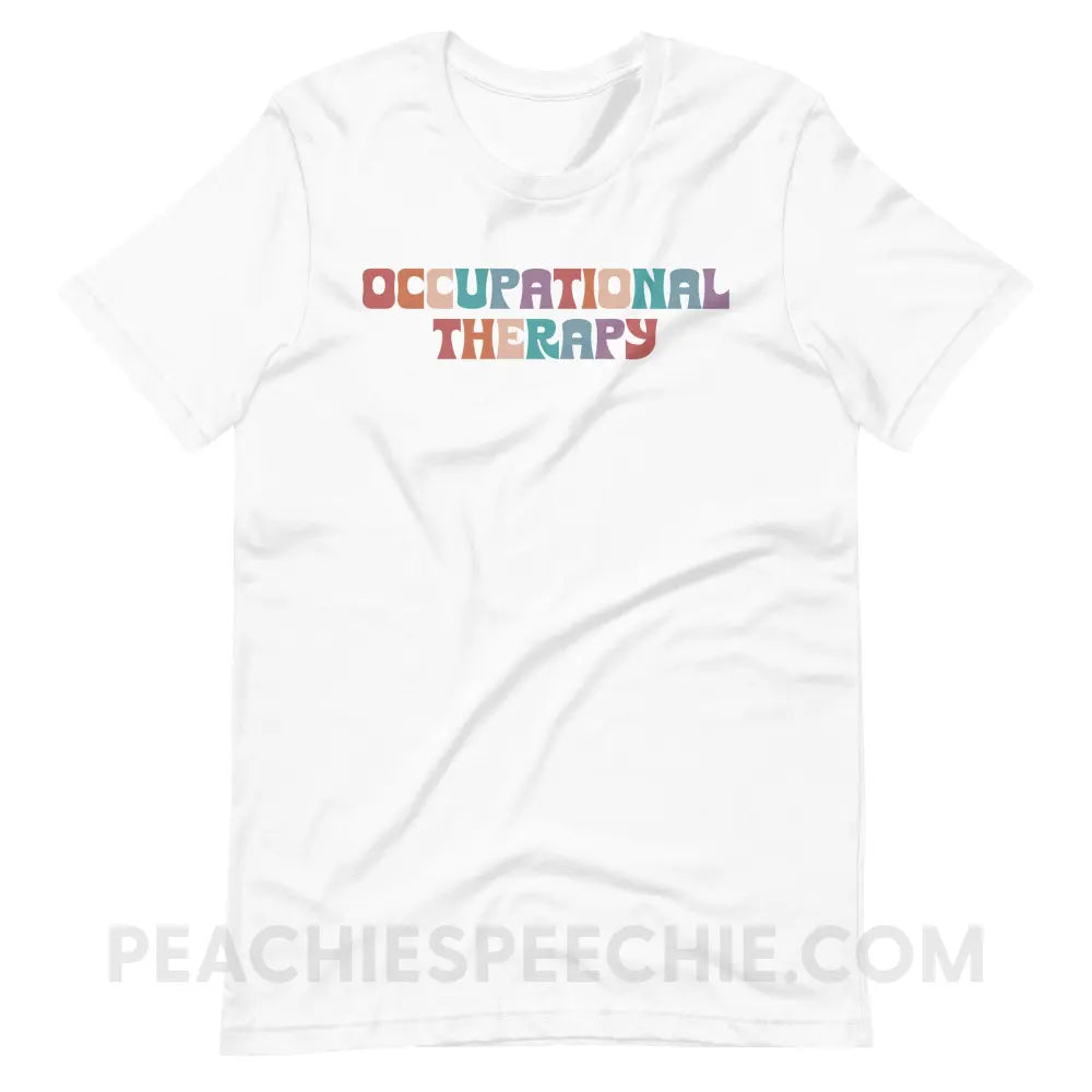 Colorful Occupational Therapy Premium Soft Tee - White / S - T-Shirt peachiespeechie.com