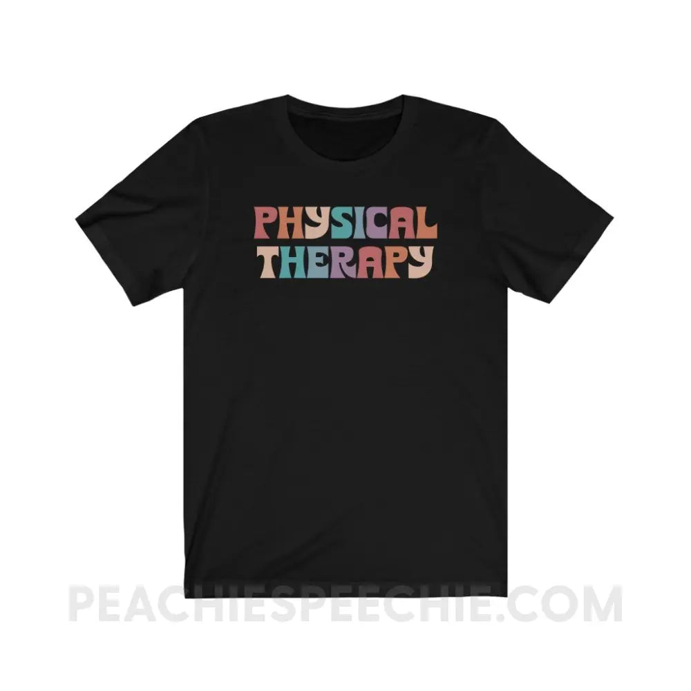Colorful Physical Therapy Premium Soft Tee - Black / S - T-Shirt peachiespeechie.com