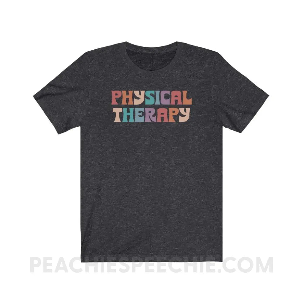 Colorful Physical Therapy Premium Soft Tee - Dark Grey Heather / S - T-Shirt peachiespeechie.com