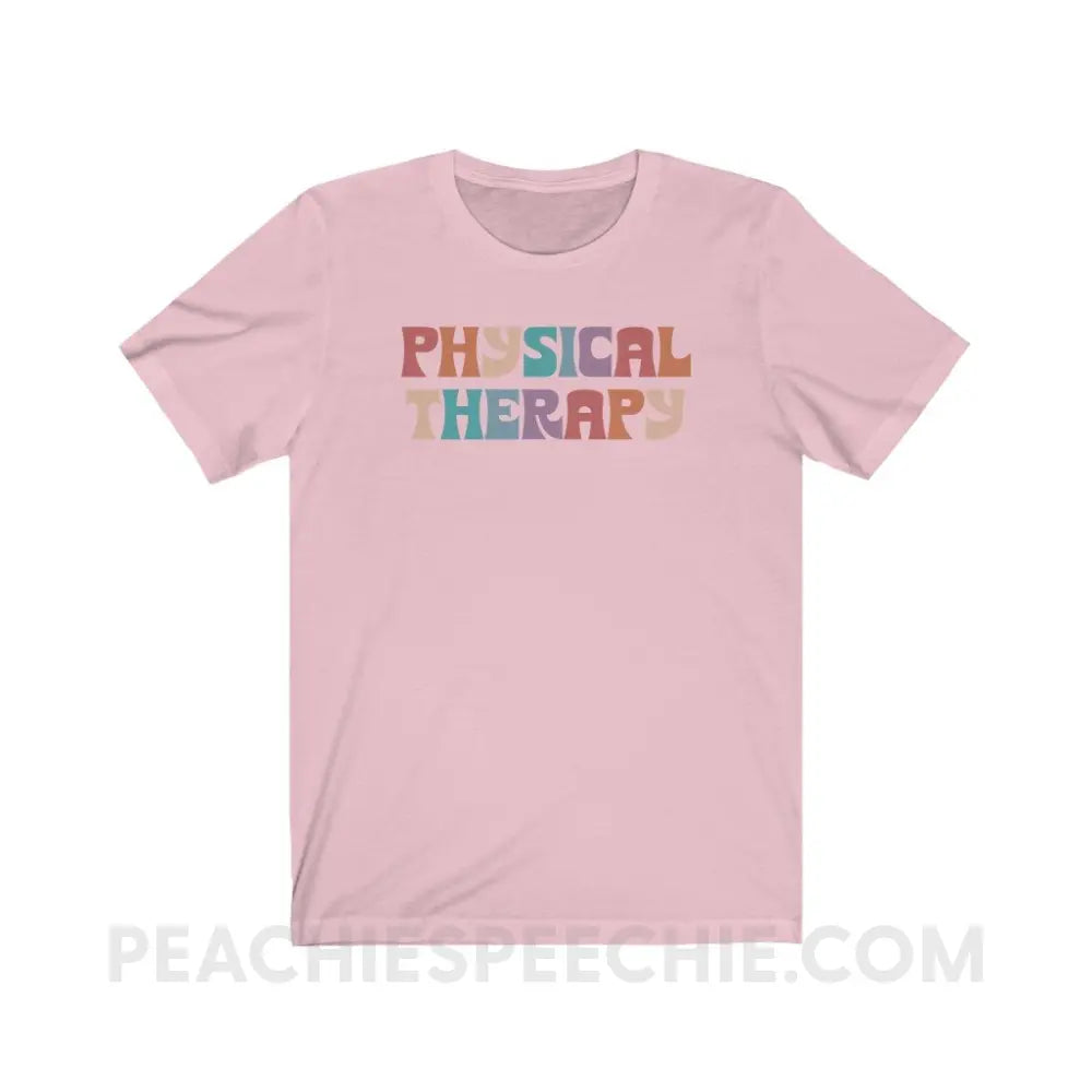 Colorful Physical Therapy Premium Soft Tee - Pink / M - T-Shirt peachiespeechie.com