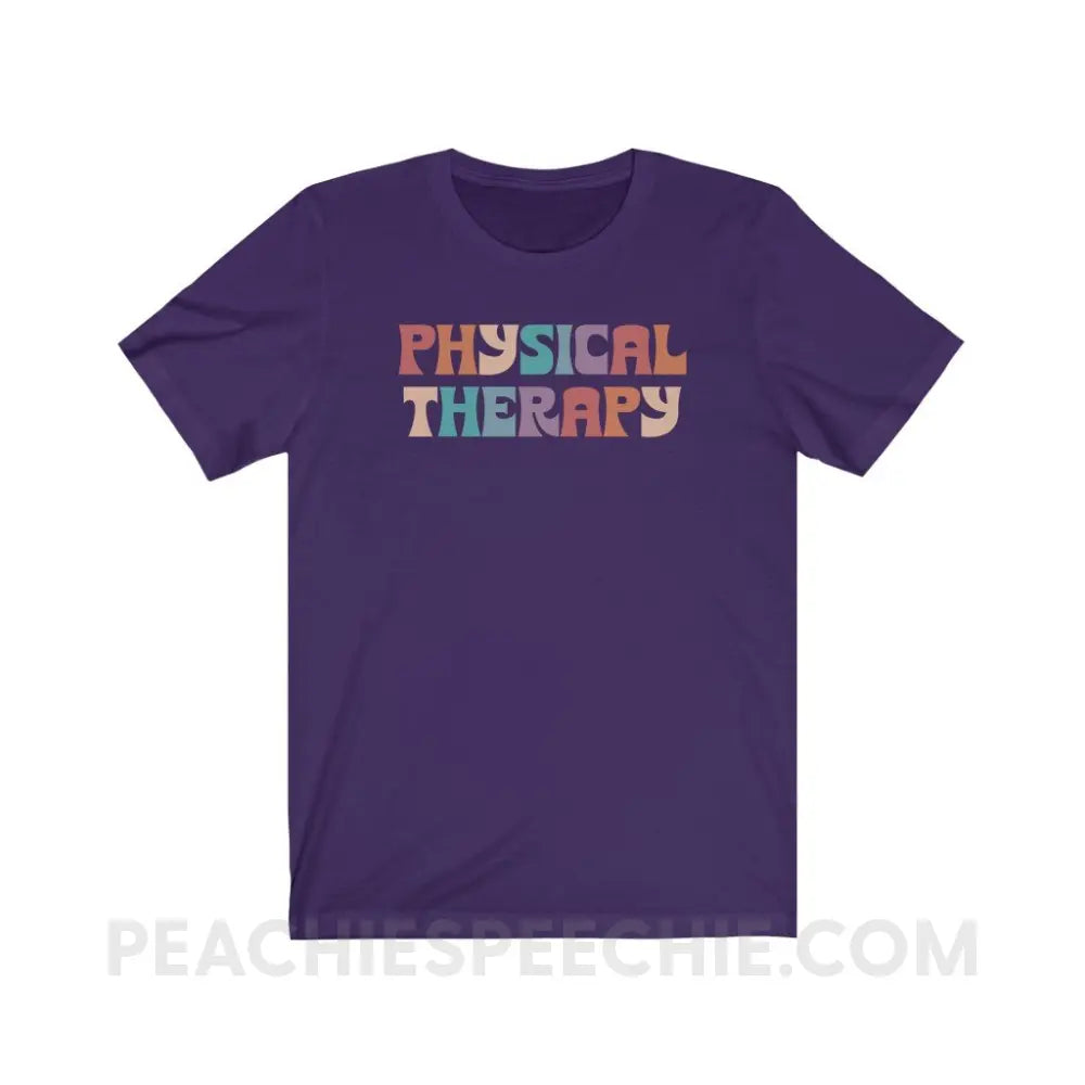 Colorful Physical Therapy Premium Soft Tee - Team Purple / S - T-Shirt peachiespeechie.com