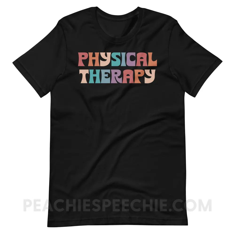 Colorful Physical Therapy Premium Soft Tee - Black / S - T-Shirt peachiespeechie.com