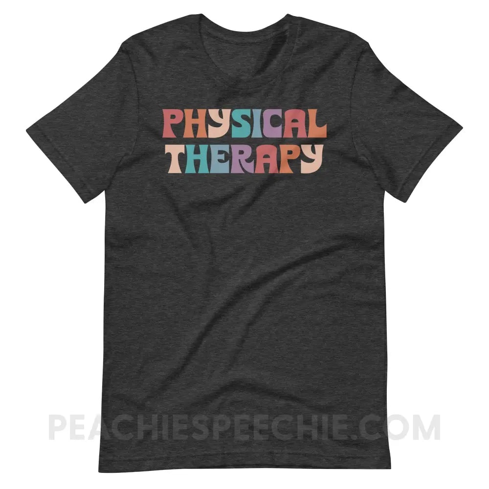 Colorful Physical Therapy Premium Soft Tee - Dark Grey Heather / S - T-Shirt peachiespeechie.com