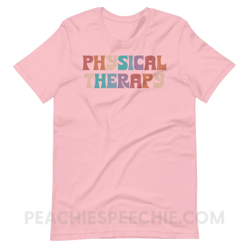 Colorful Physical Therapy Premium Soft Tee - Pink / M - T-Shirt peachiespeechie.com