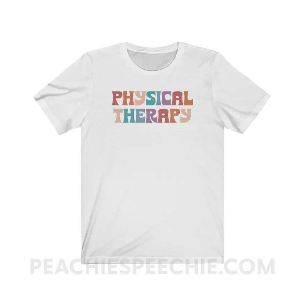 Colorful Physical Therapy Premium Soft Tee - White / S - T-Shirt peachiespeechie.com