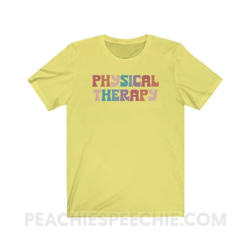 Colorful Physical Therapy Premium Soft Tee - Yellow / S - T-Shirt peachiespeechie.com