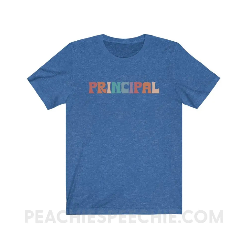 Colorful Principal Premium Soft Tee - Heather True Royal / S - T-Shirt peachiespeechie.com